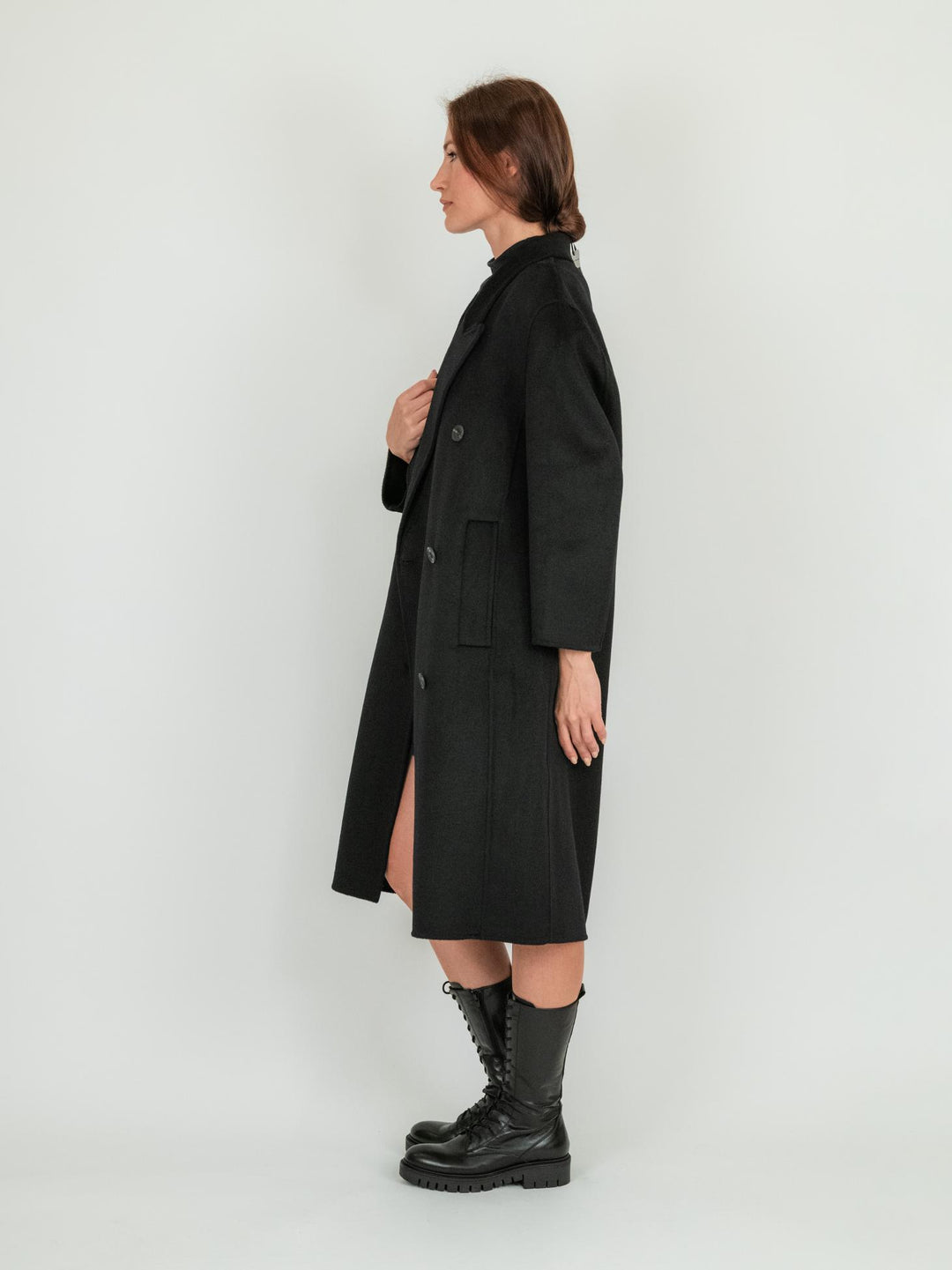 CAPPOTTO OVER DOPPIOPETTO NERO JULIE NERO ANDREA MORANDO 
