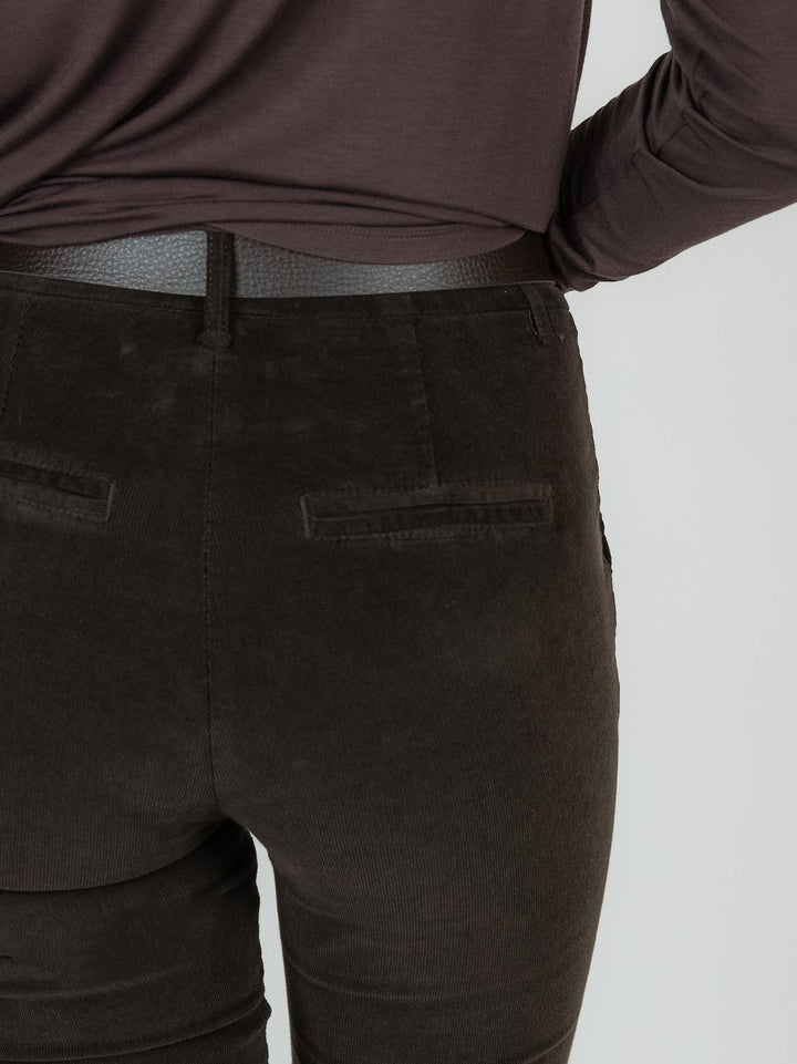 Pantalone a trombetta in velluto color marrone 824W21 T MORO ANDREA MORANDO 
