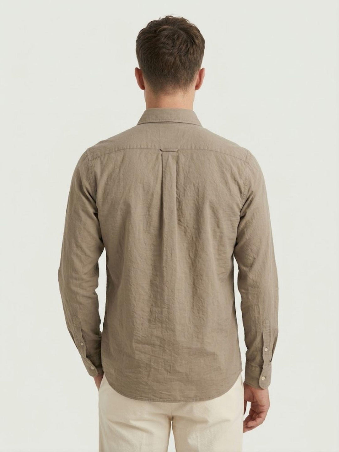 Camicia Brad  in mussola di cotone nocciola BRAD/TC171 M04 BAGGIES 