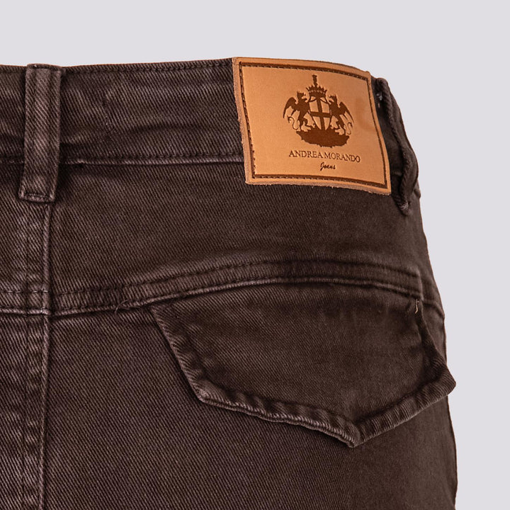 Mini gonna cargo in cotone marrone 1396 MARRONE ANDREA MORANDO 