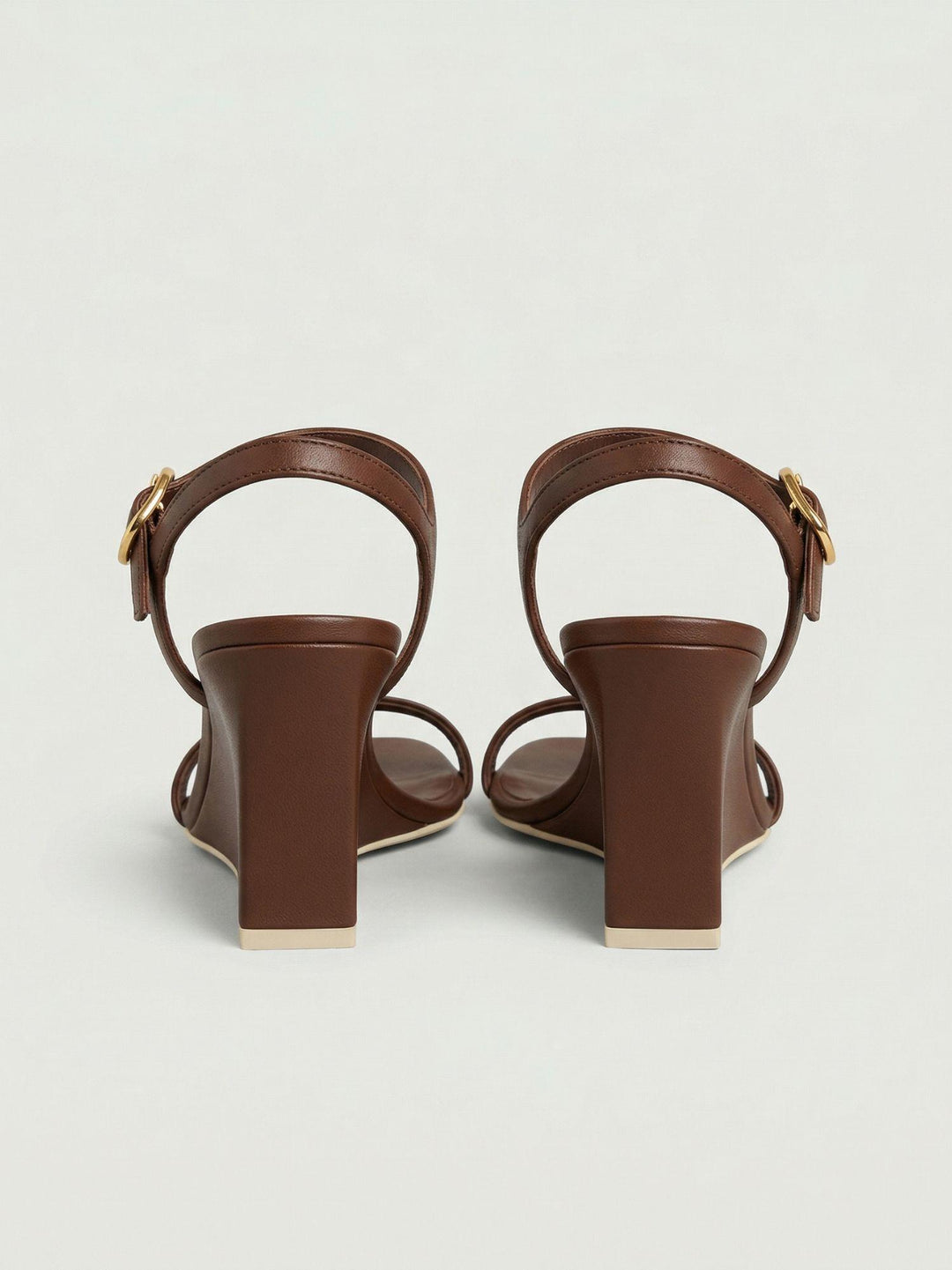 Sandalo con zeppa in pelle cioccolato 1549 CHOCO ANDREA MORANDO 