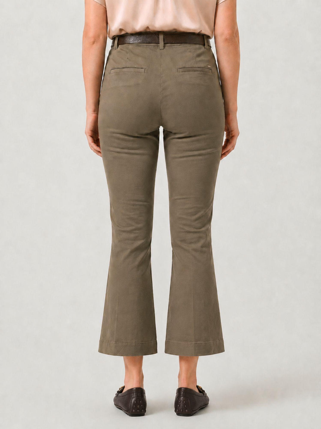 Pantalone a trombetta in cotone khaki 824MA KAKY ANDREA MORANDO 