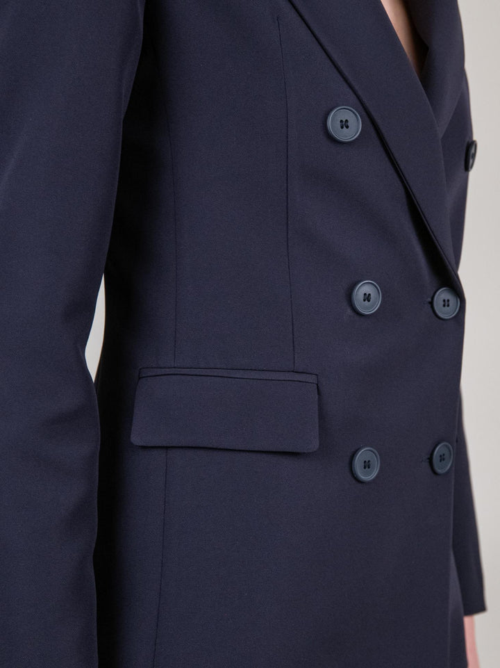 BLAZER DOPPIOPETTO IN TESSUTO BLU 113877 BLU ANDREA MORANDO 