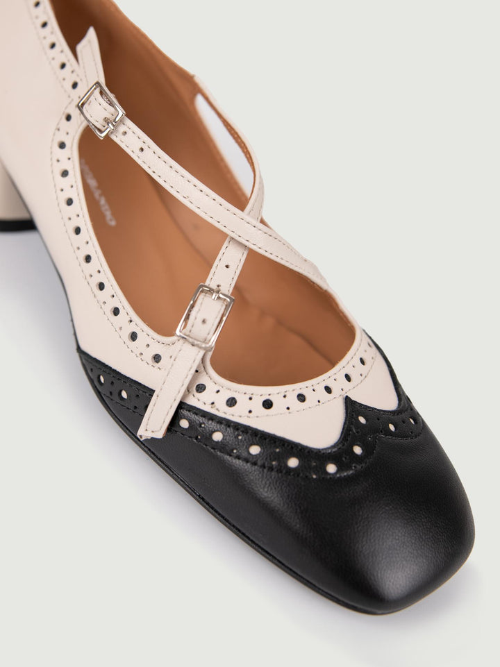 BALLERINA BICOLORE CON CODA DI RONDINE