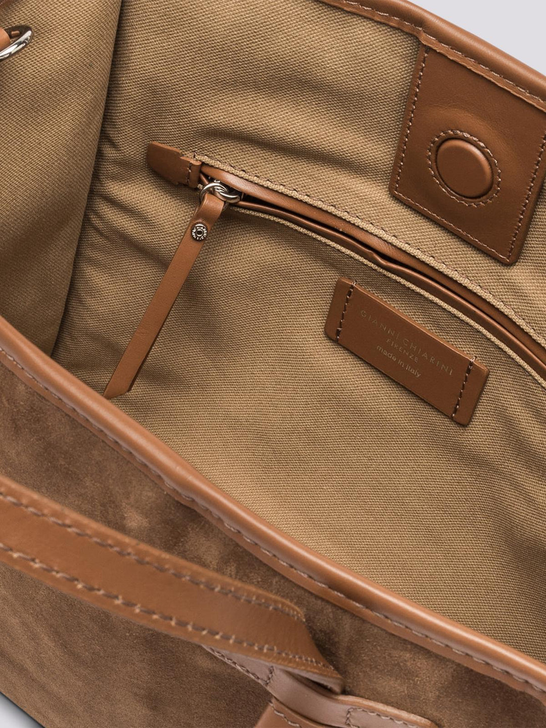 TOTE MISS MARCELLA 32 in camoscio cognac BS 9752 CM-PL 099 GIANNI CHIARINI 