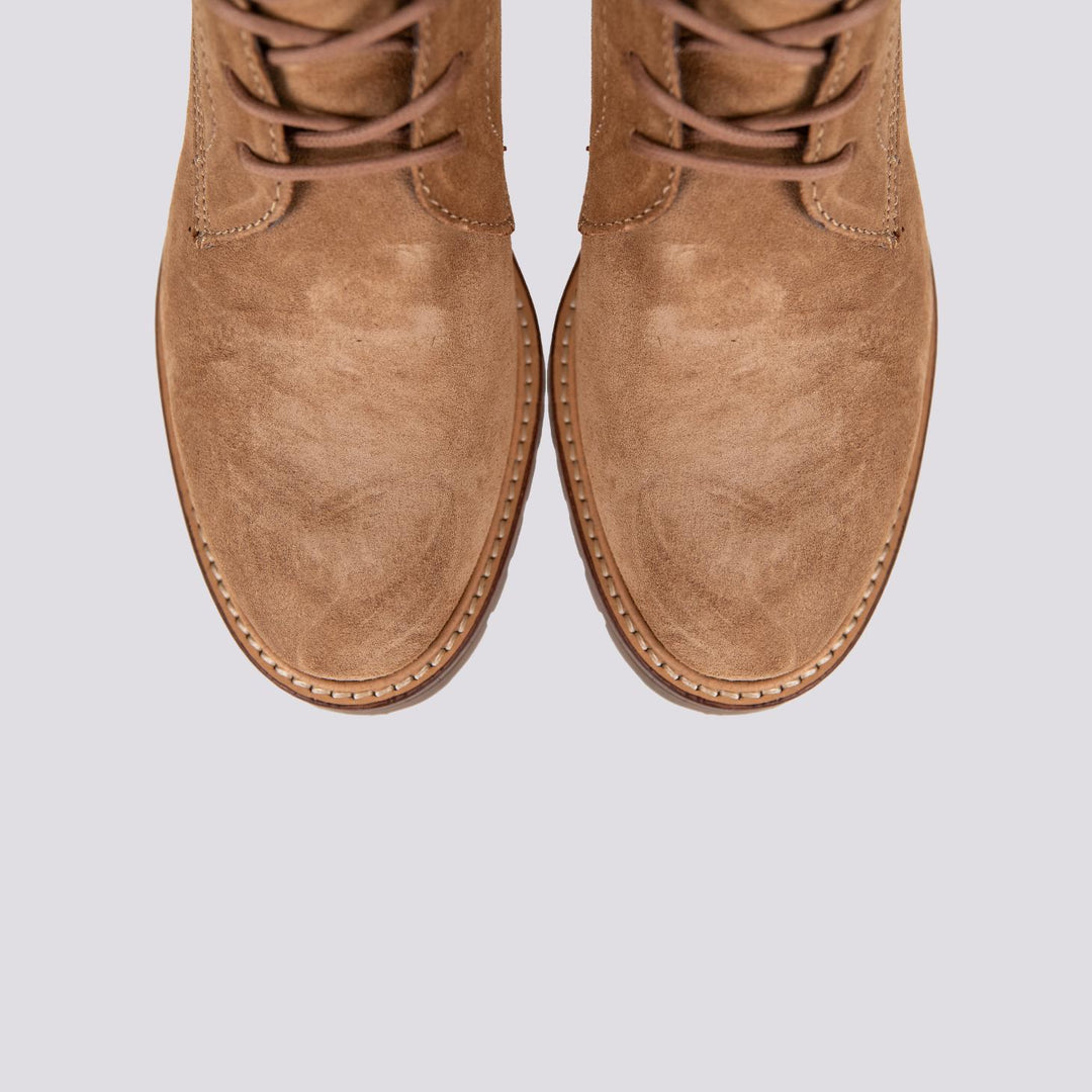 ANFIBIO CON LACCI IN CAMOSCIO BEIGE 2610 SILK CAMMELLO ALPE 