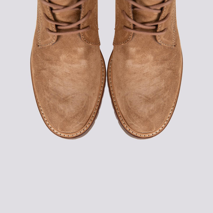 ANFIBIO CON LACCI IN CAMOSCIO BEIGE 2610 SILK CAMMELLO ALPE 