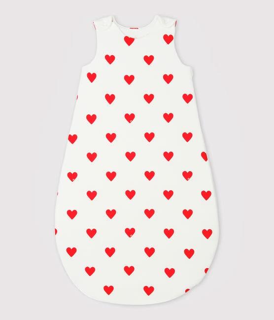 Sacco nanna bianco con stampa a cuori tog 2  in cotone A0BTS 01 PETIT BATEAU 