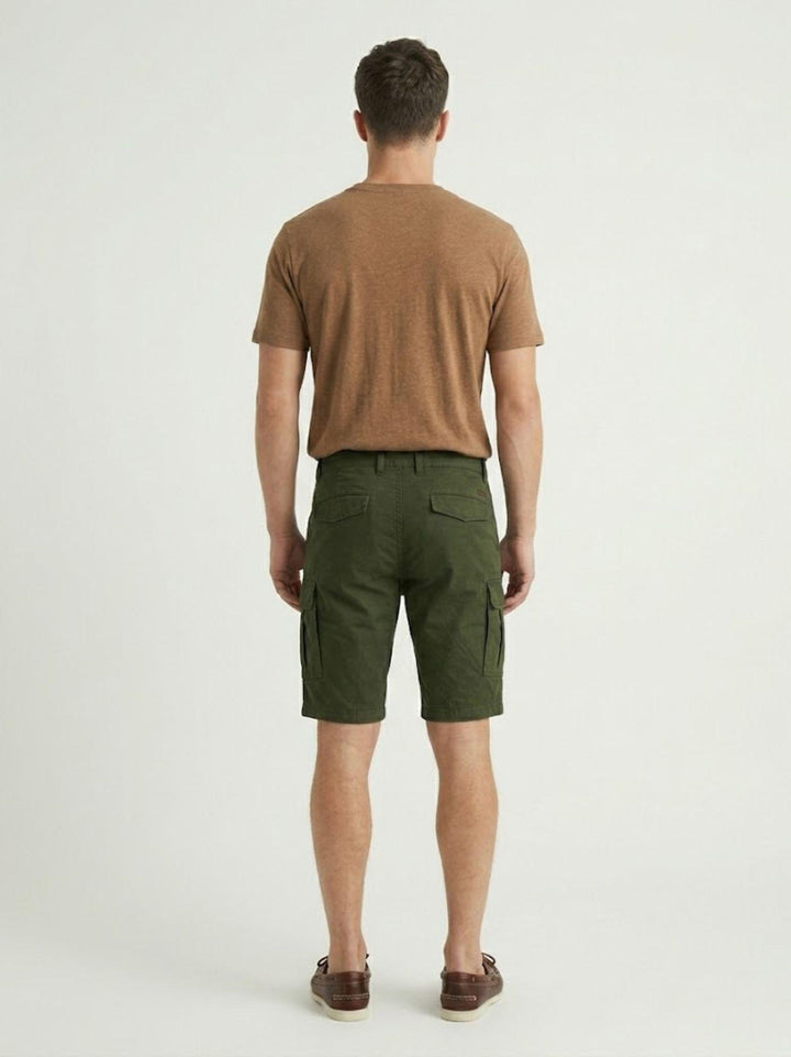 Bermuda cargo in cotone verde miilitare BR010673 ARMY ANDREA MORANDO 