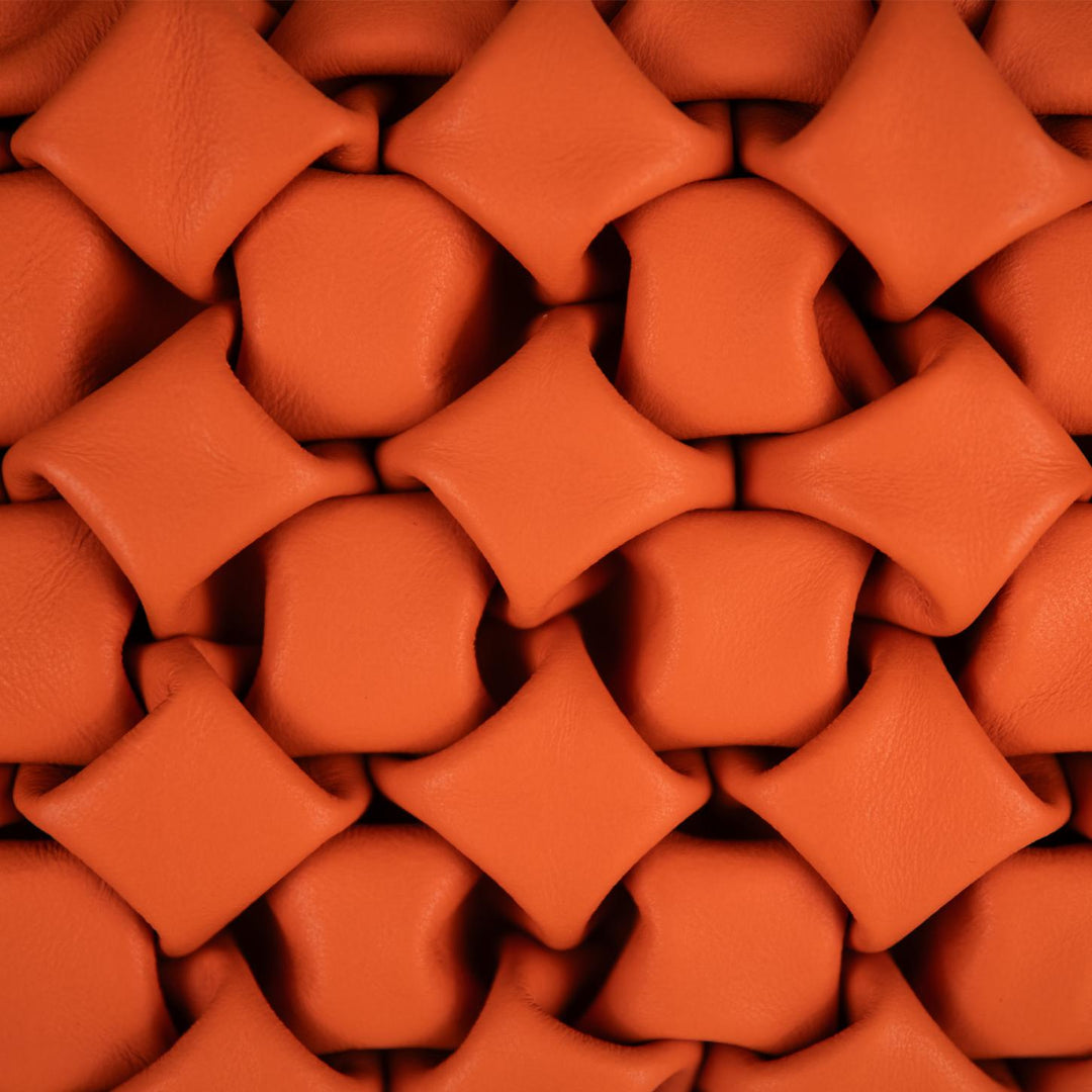 BORSA IN PELLE INTRECCIATA ARANCIONE "CURLY" CURLYNEW ARANCIONE BIMOR 