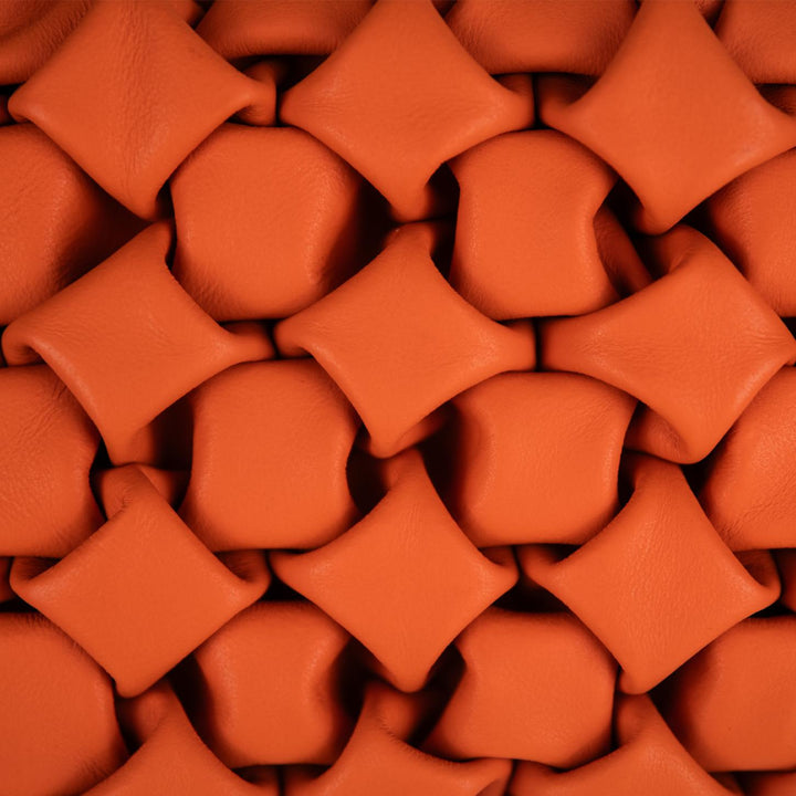 BORSA IN PELLE INTRECCIATA ARANCIONE "CURLY" CURLYNEW ARANCIONE BIMOR 