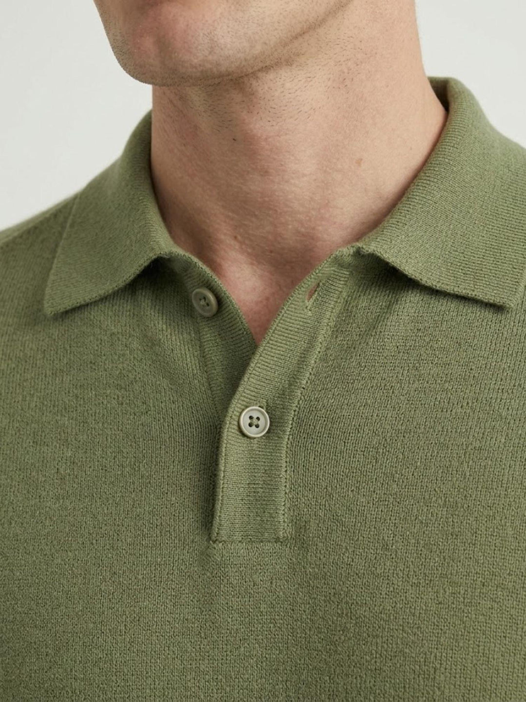Polo in cotone extrafine verde oliva 5048126 369 ANDREA MORANDO 