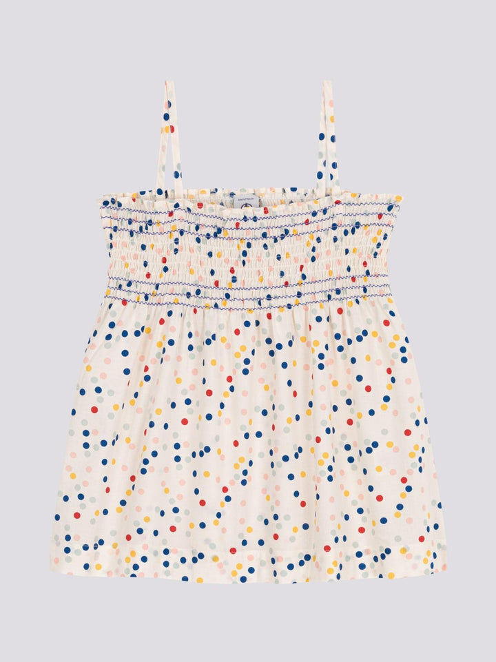 BLUSA SENZA MANICHE IN COTONE BAMBINA
