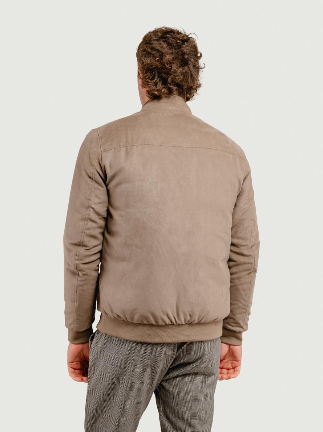 BOMBER IMBOTTITO IN ALCANTARA SABBIA BU26W06JKCOAT 114 ANDREA MORANDO 