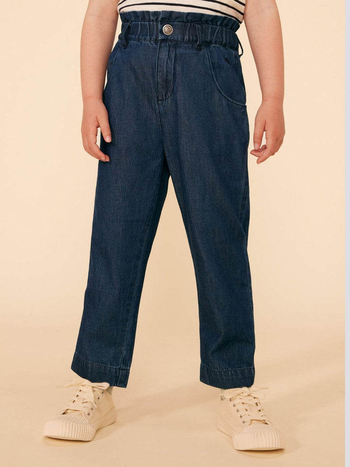 PANTALONI DRITTI IN DENIM LEGGERO BAMBINA A09ND 01 PETIT BATEAU 