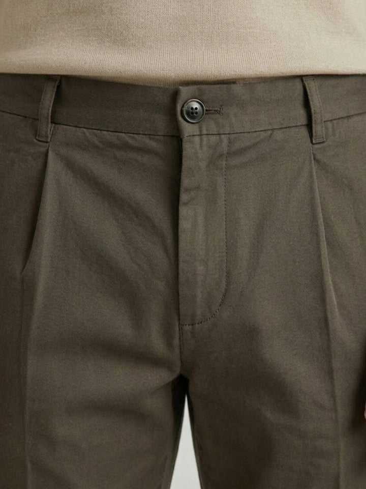 Pantalone con tasche americane lino cotone moro CO0515M 2000 ANDREA MORANDO 