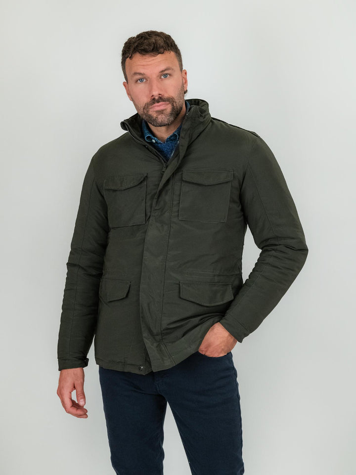 Field jacket verde militare scuro imbottita BU25W02JKPOLYT400 317 ANDREA MORANDO 
