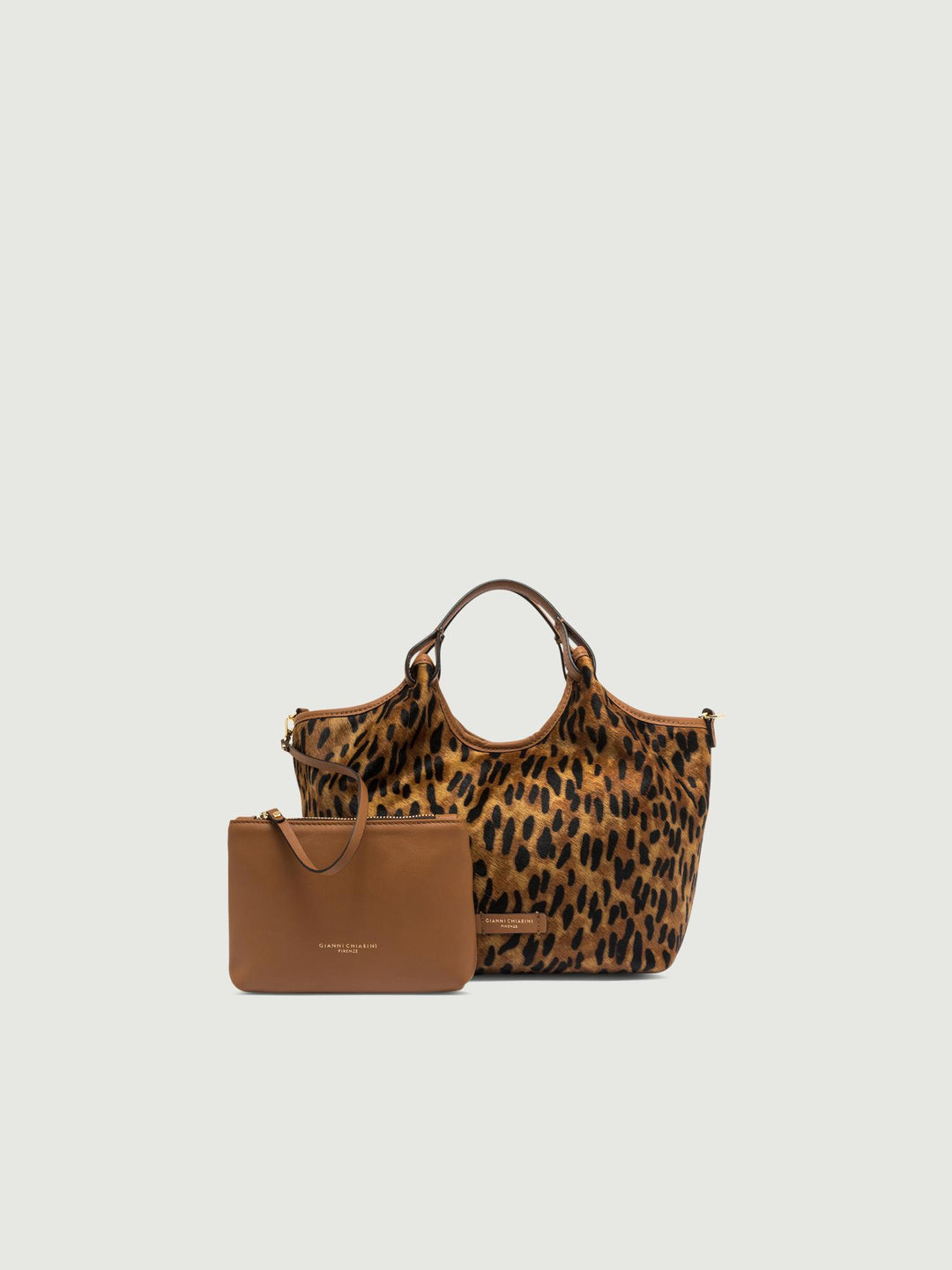 BORSA DUA SMALL IN CAVALLINO LEOPARDO BS 11109 CAV-PL 118651 GIANNI CHIARINI 