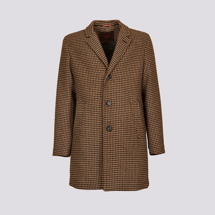 CAPPOTTO MISTO CASHMERE PIED DE POULE INTERNO TRAPUNTATO GERALDO PDP CNER PALTÒ 
