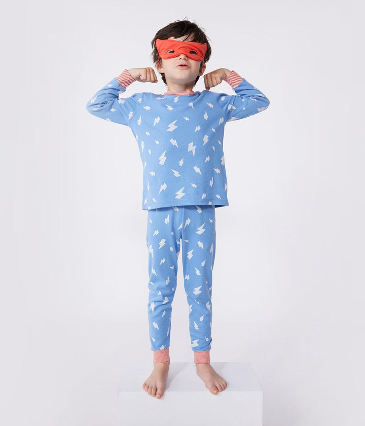 Pigiama bambino travestimento fosforescente in cotone con mantello A0EM1 01 PETIT BATEAU 