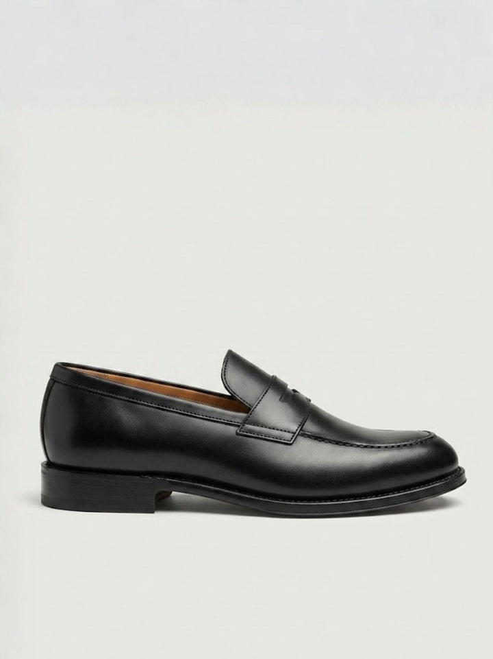 Mocassino penny in pelle nero 1182 NERO ANDREA MORANDO 