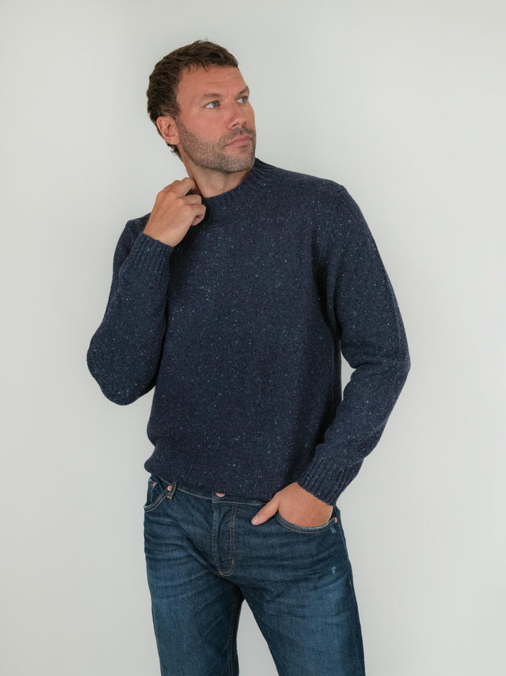 MAGLIONE GIROCOLLO in LANA BLU 9131 23 FIESOLI DANIELE 