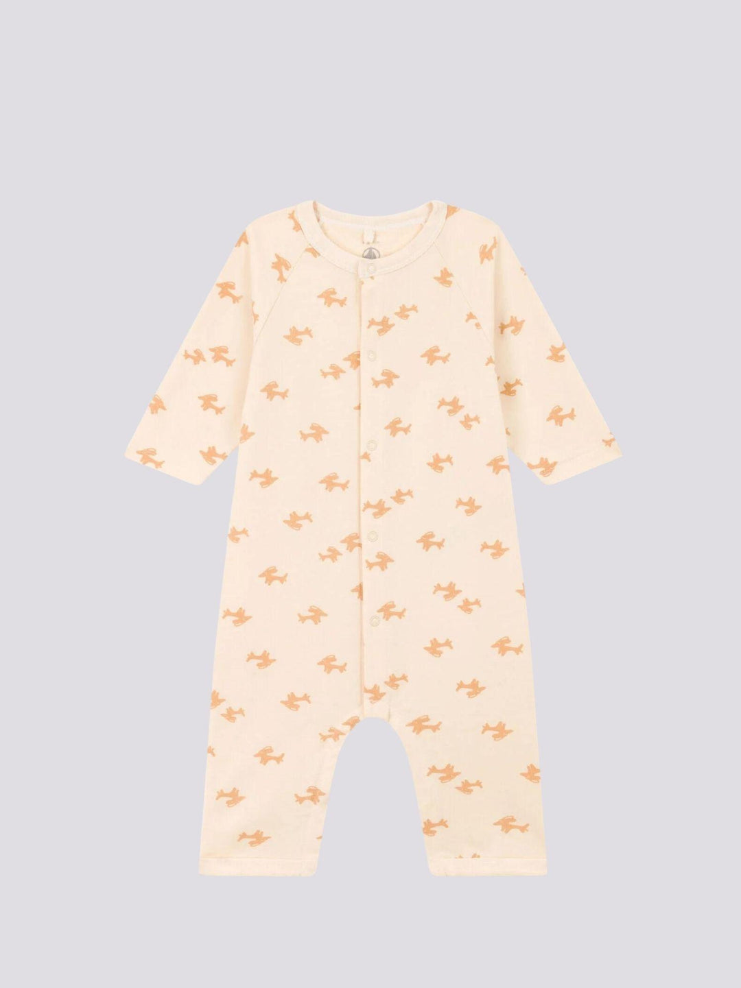 TUTINA LUNGA IN TESSUTO FELPATO LEGGERO PER BEBÈ A085R 01 PETIT BATEAU 
