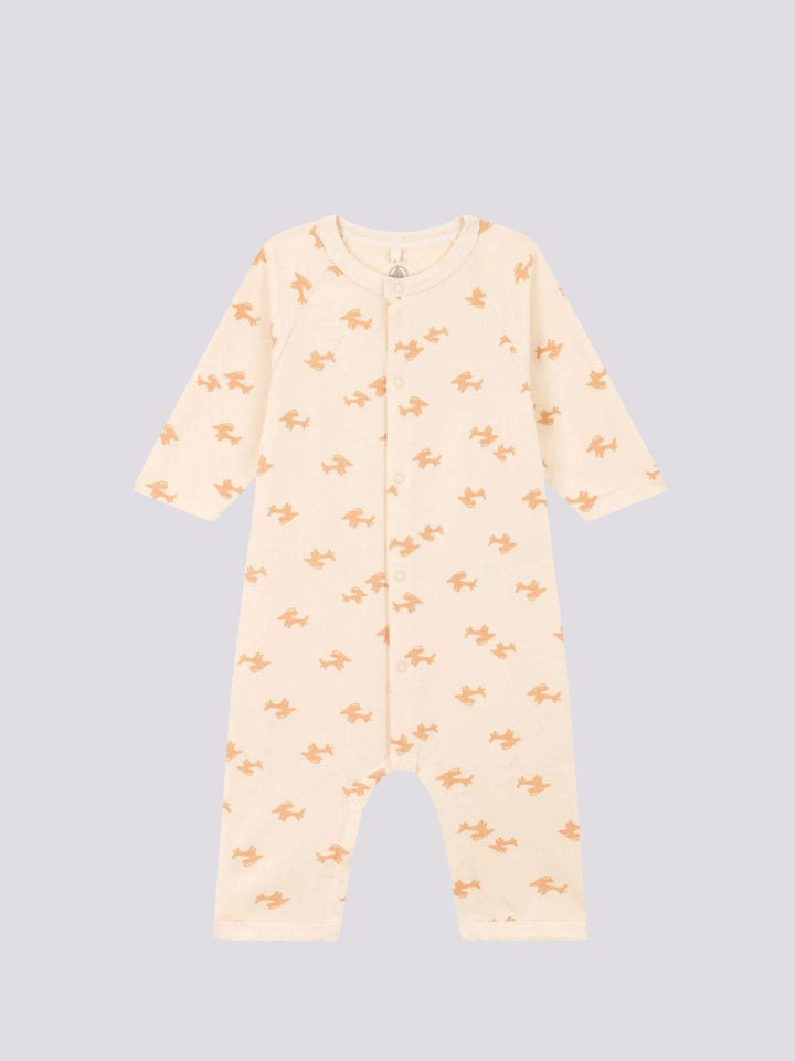 TUTINA LUNGA IN TESSUTO FELPATO LEGGERO PER BEBÈ A085R 01 PETIT BATEAU 