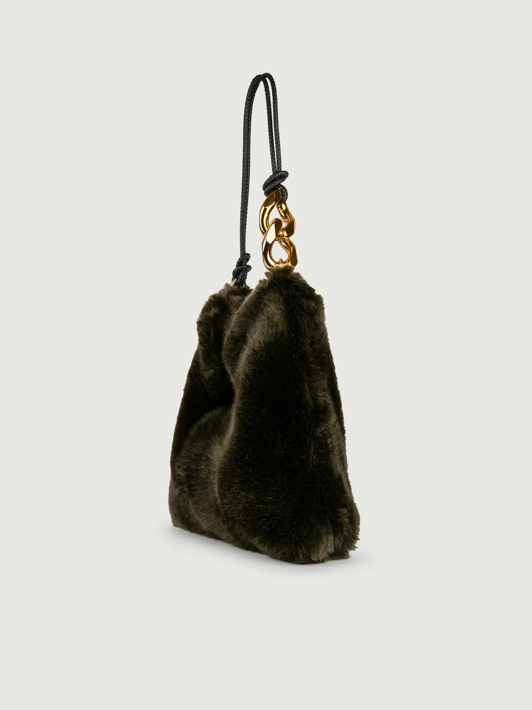 BORSA A SPALLA IN ECOPELLICCIA KAKI LESLIE KAKI A POINT ETC 