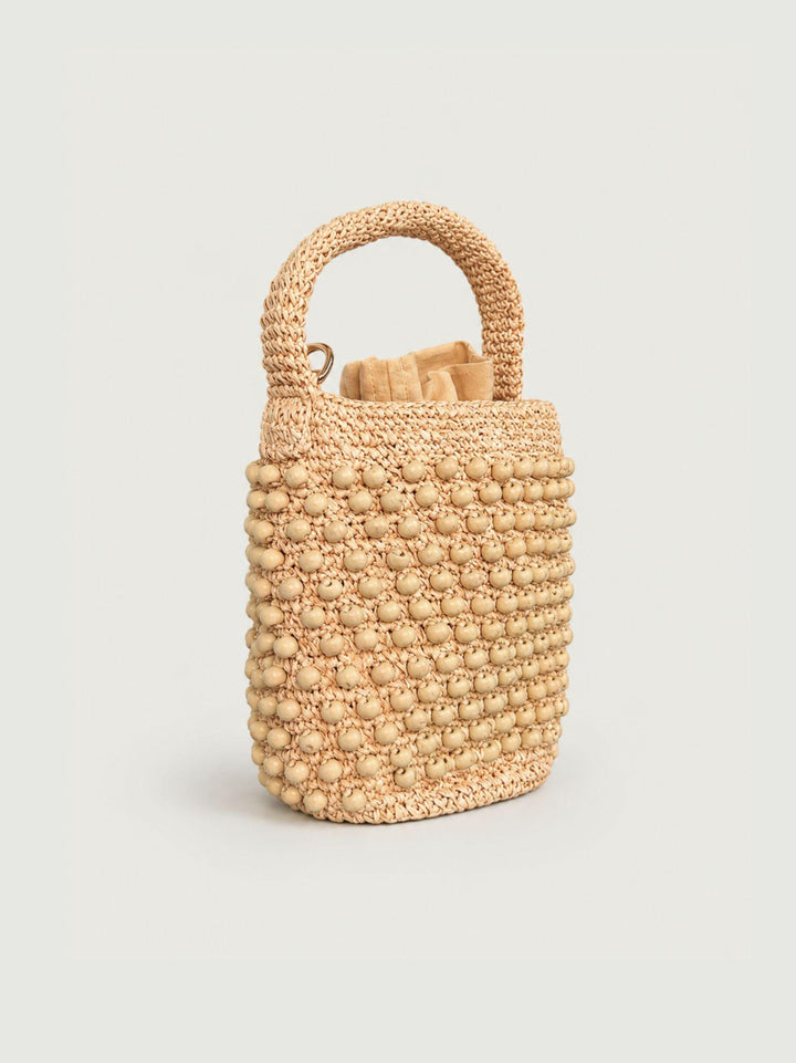 Borsa a mano in rafia sabbia RAFI343 08 ANDREA MORANDO 