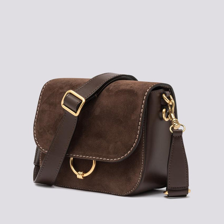 BORSA tracolla Meg In suede testa moro BS 9015 CM-PLMCP 166 GIANNI CHIARINI 