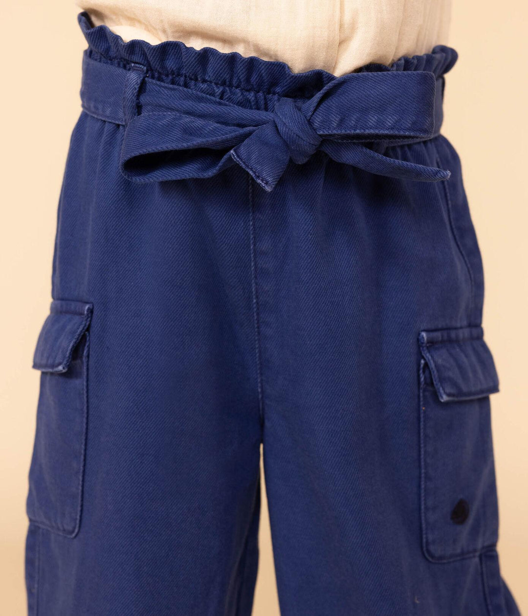 PANTALONI LARGHI IN LYOCELL BAMBINA A081X 01 PETIT BATEAU 