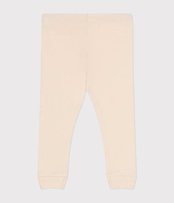 Leggings bianco in cotone A0BQH 04 PETIT BATEAU 