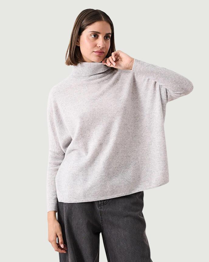 DOLCEVITA CLARA IN CASHMERE ECO-FRIENDLY GRIGIO CHIARO CLARA LIGHT GREY ABSOLUT CASHMERE 