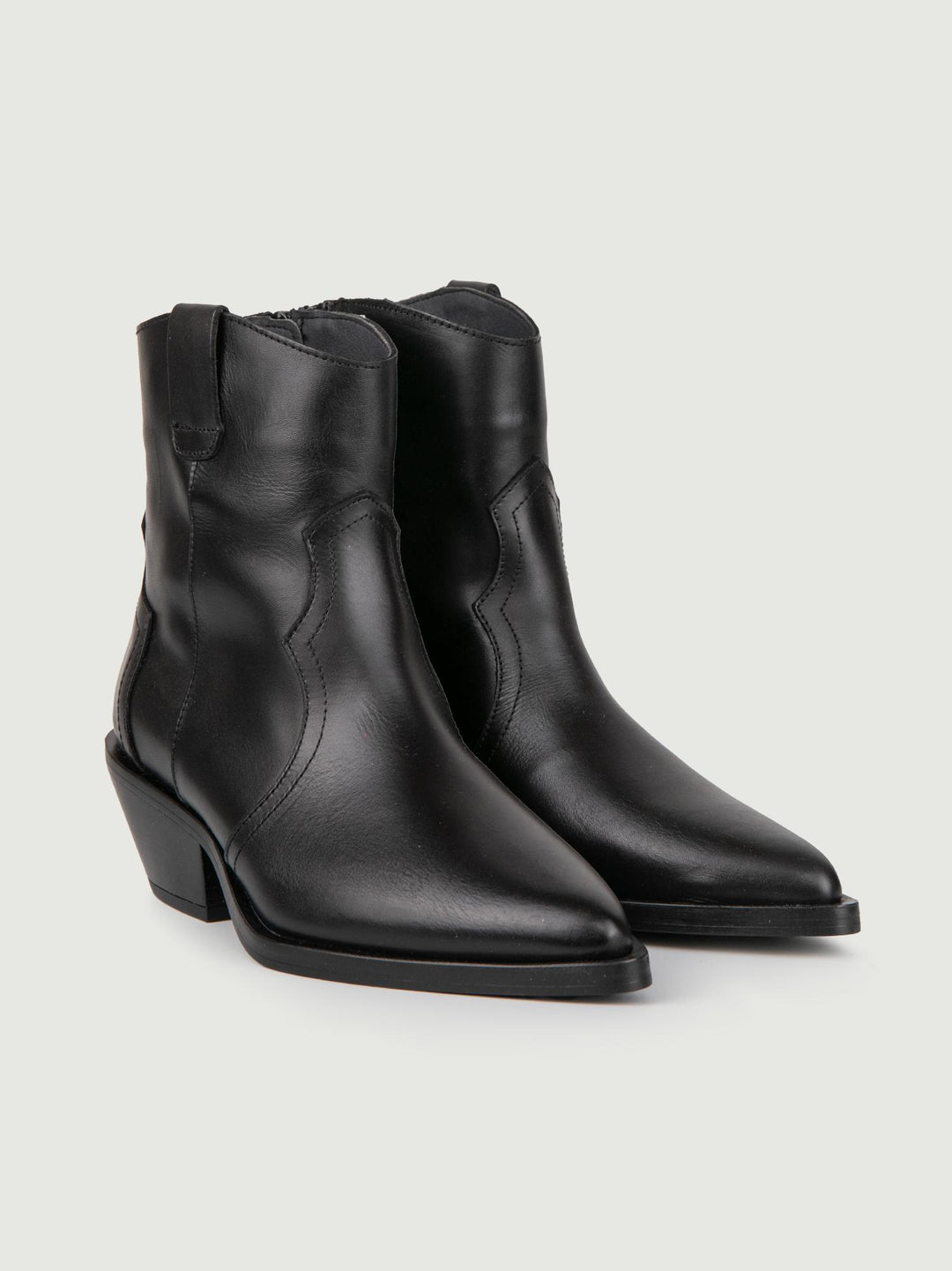 TEXANO IN PELLE NERA 5254BECERRO NEGRO ALPE 