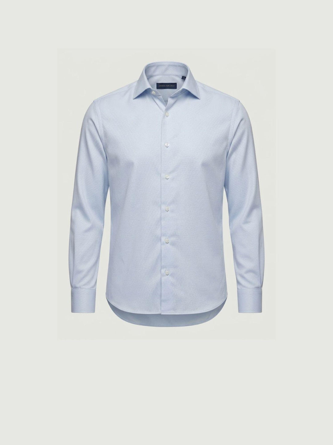 Camicia collo francese con taschino in cotone azzurra slim BARBADOS/SLIM 3 ANDREA MORANDO 