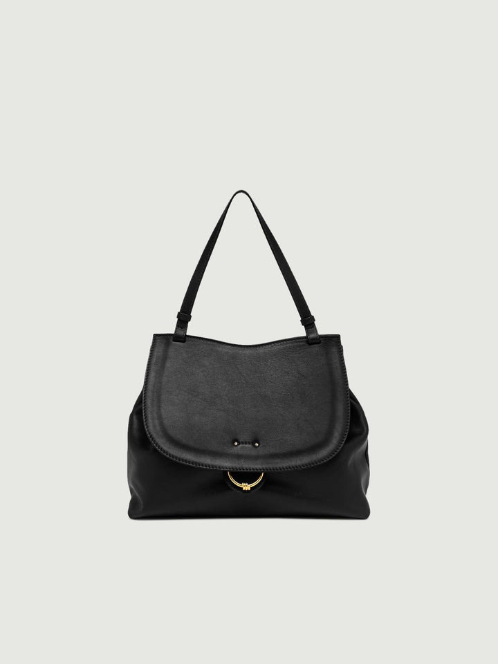 BORSA MARLENE IN PELLE NERA 10921 PNG 001 GIANNI CHIARINI 