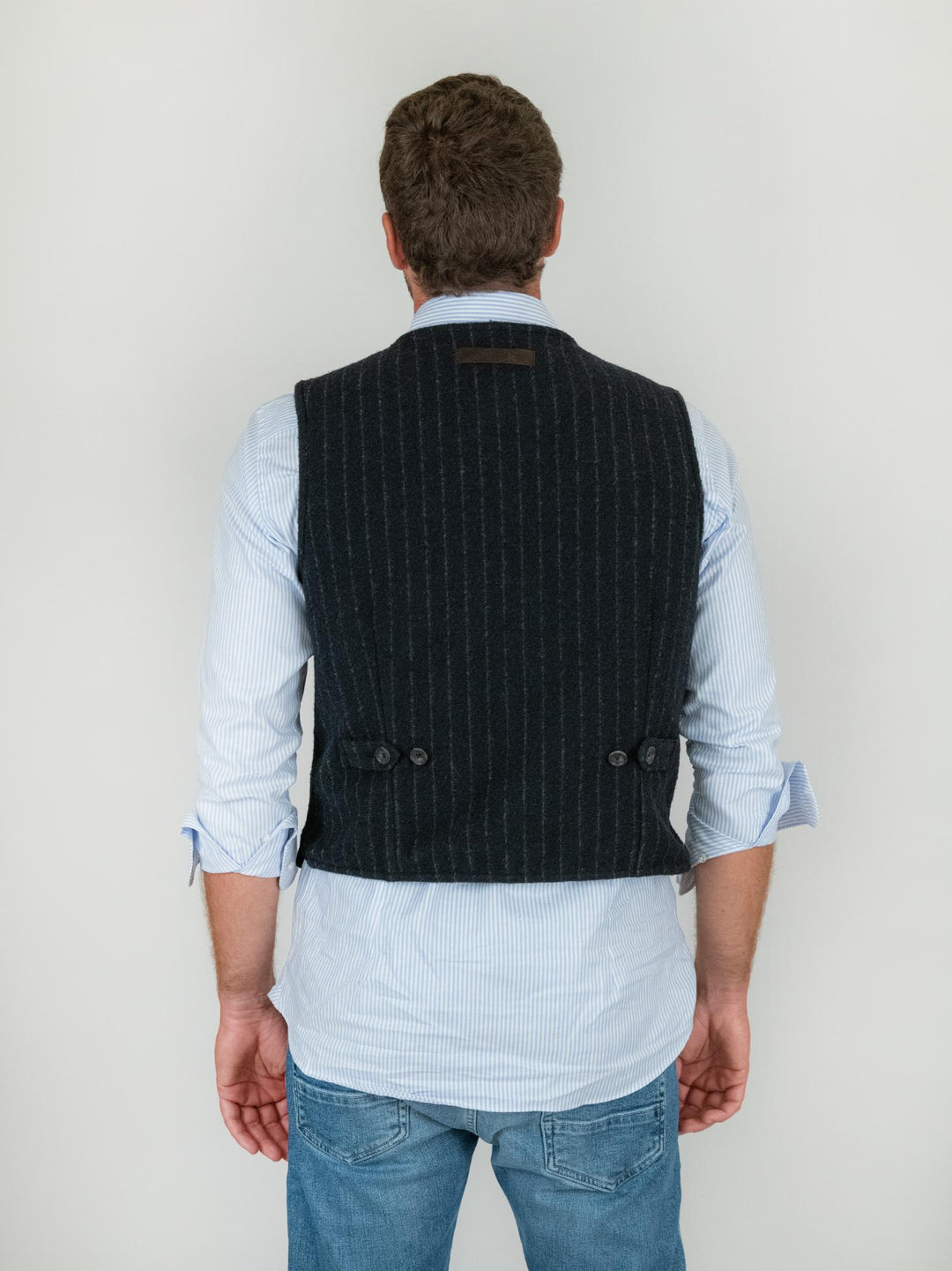GILET LORRY IN CAMOSCIO TESTA MORO LORRY 06 JACK LEATHER 