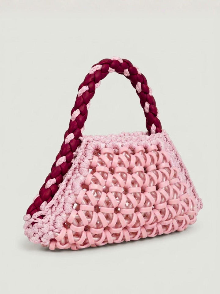 Borsa a mano Small Crush rosa cipria e rossa SMALL CRUSH ROSA BIMOR 