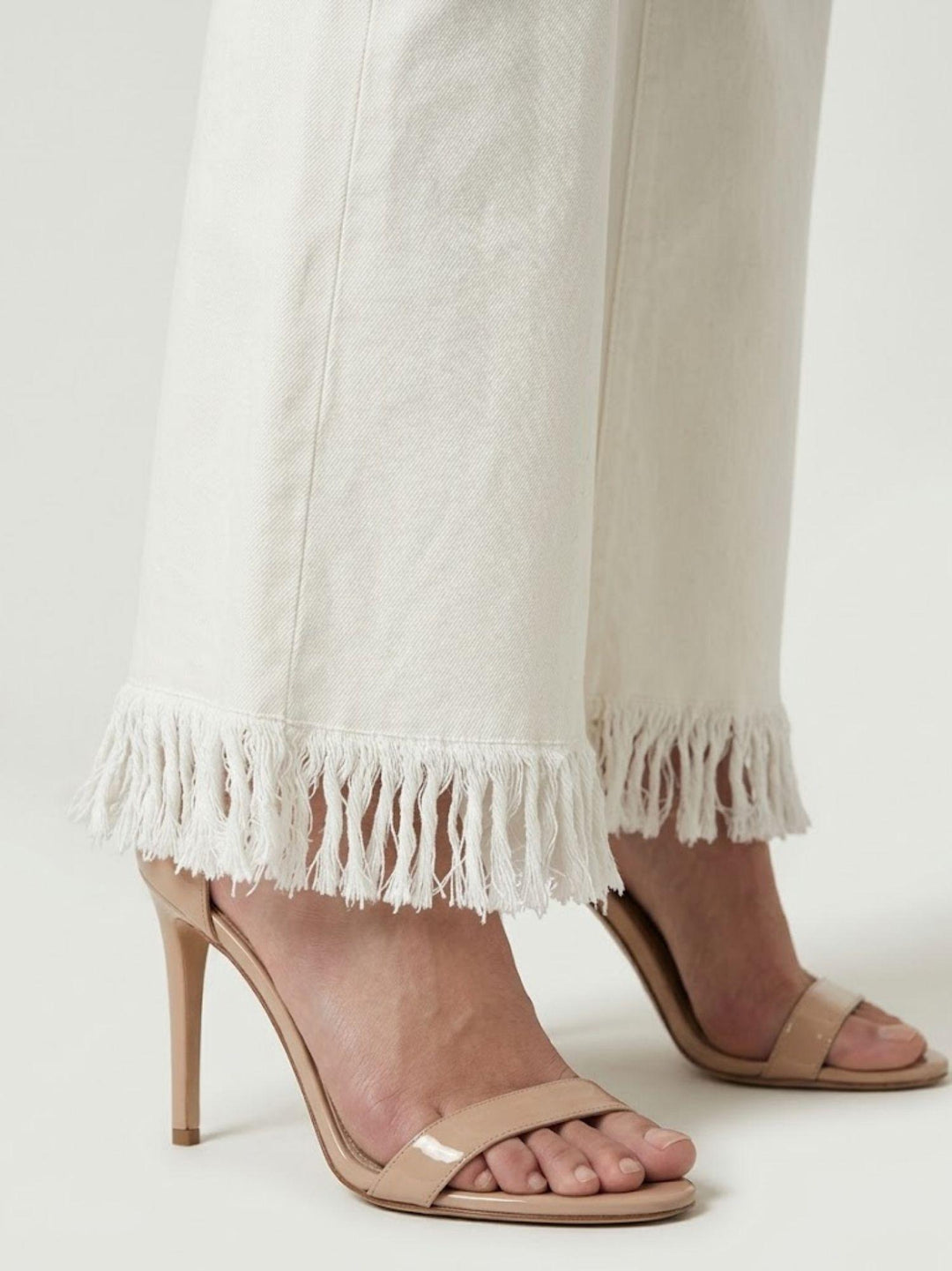 Jeans a zampa sfrangiati Morrison bianchi RO019 WHT ROSANNA OCAMPO 