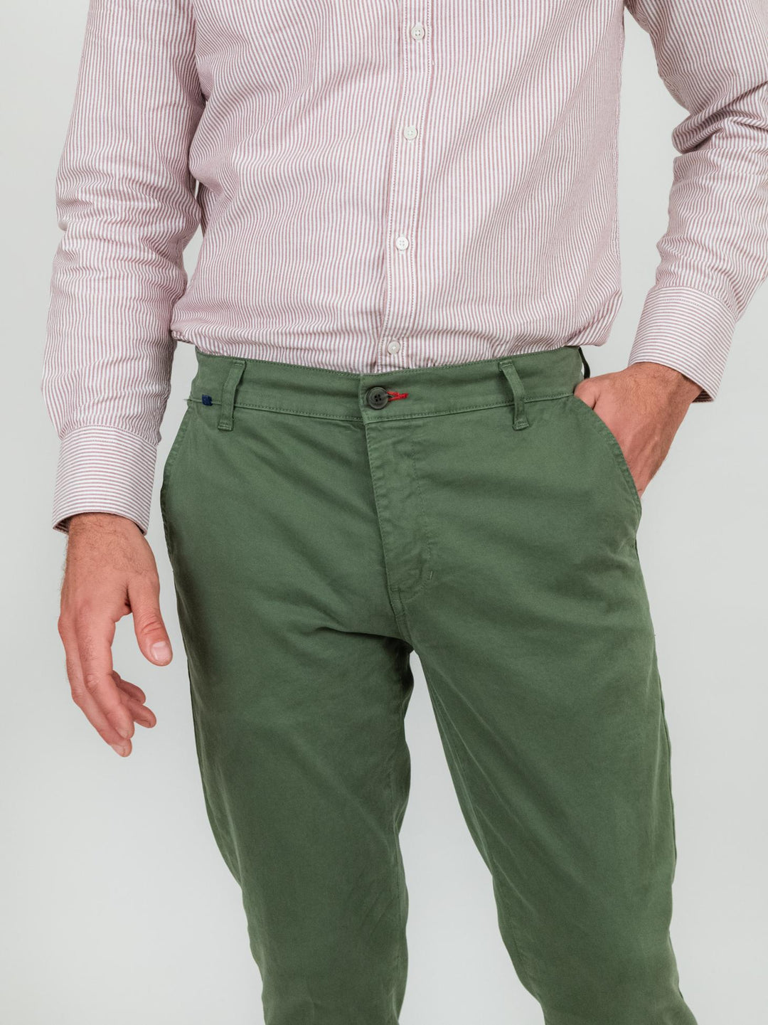PANTALONE CHINOS VERDE SCURO 75903TO SALVIA ANDREA MORANDO 
