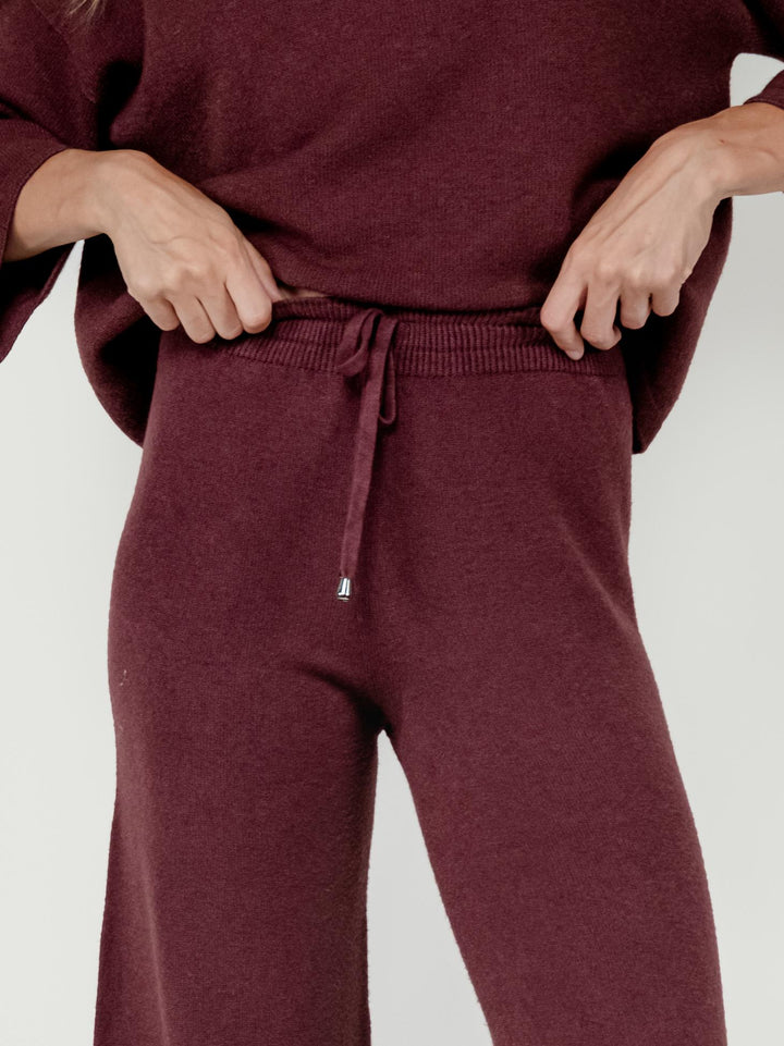 PANTALONI IN MAGLIA BORDEAUX 0370176 2200 BIMOR 
