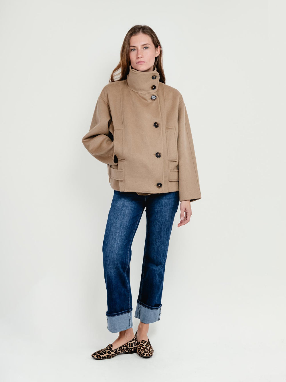 GIACCA CON COLLO ALTO CAMMELLO CATHERINE 5048 ANDREA MORANDO 