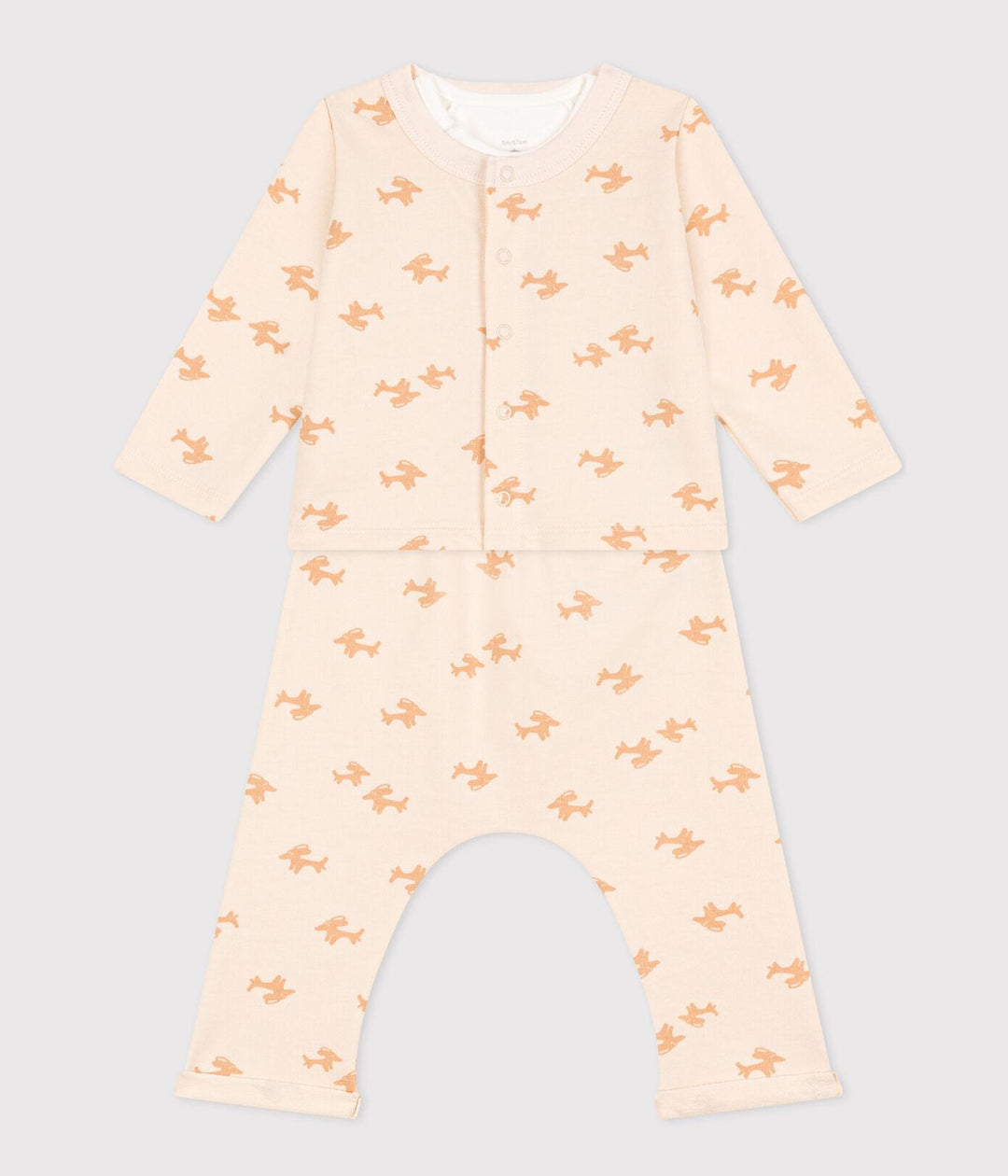 COMPLETO IN TESSUTO FELPATO CON STAMPA PER BEBÈ A087H 01 PETIT BATEAU 