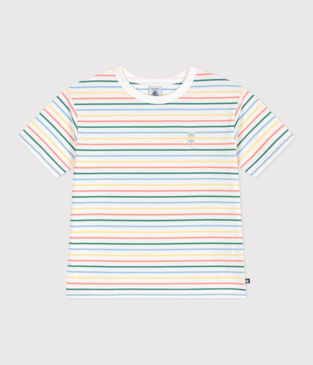 Marinière arcobaleno bambino con patch A0F66 01 PETIT BATEAU 