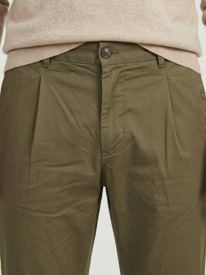 Pantalone chino in cotone verde salvia BU26S33PAPA1461TWILL 306 ANDREA MORANDO 