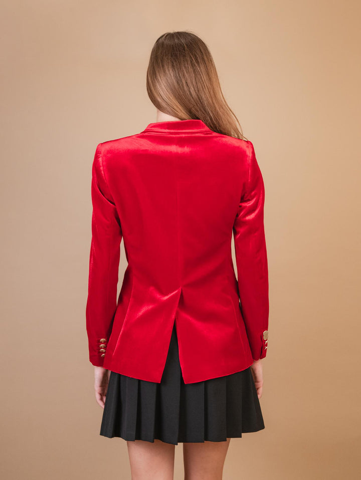 BLAZER DOPPIOPETTO IN VELLUTO ROSSO 3877/2894 4174 ANDREA MORANDO 