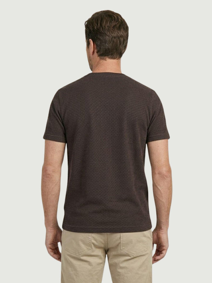 T-shirt piquet in cotone moka 5800426 673 ANDREA MORANDO 