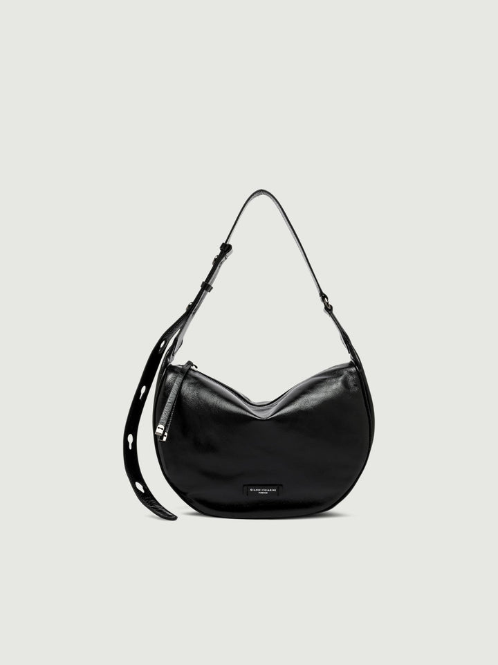 BORSA CHARLOTTE IN PELLE VINTAGE NERA BS 11756 RALPH 001 GIANNI CHIARINI 