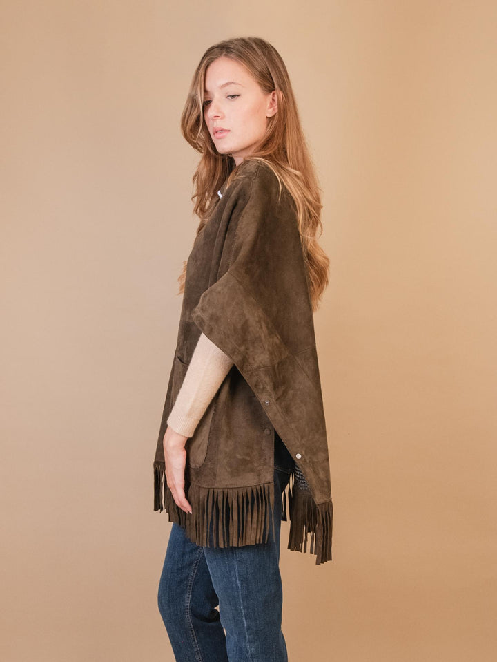 GIUBBOTTO STRUTTURATO IN CAMOSCIO  CON PIUMINO IN ECO-PIUMA FANGO LINR 18 JACK LEATHER 